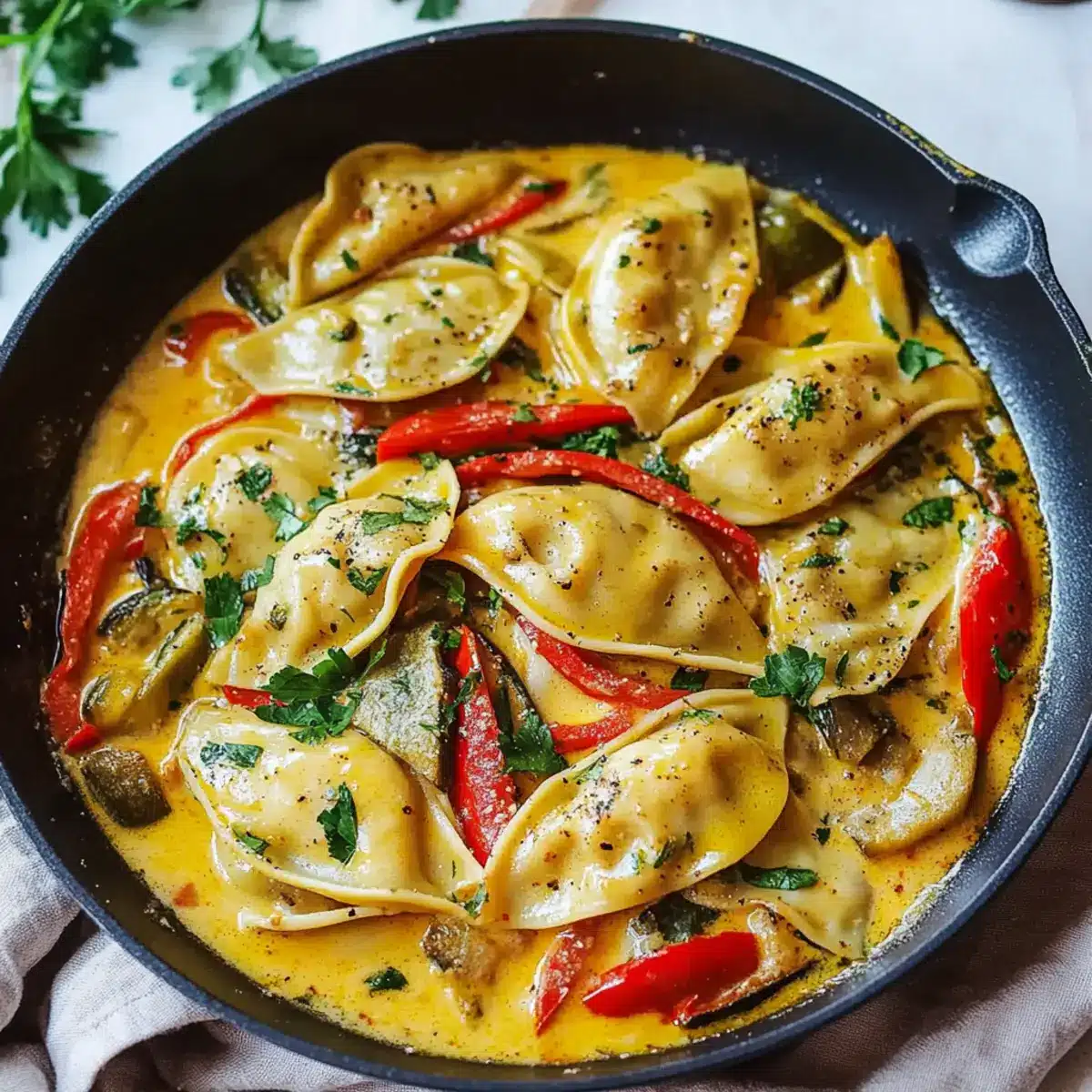 Super einfache Maultaschen Pfanne mit Gemüse für volle Geschmacksexplosion