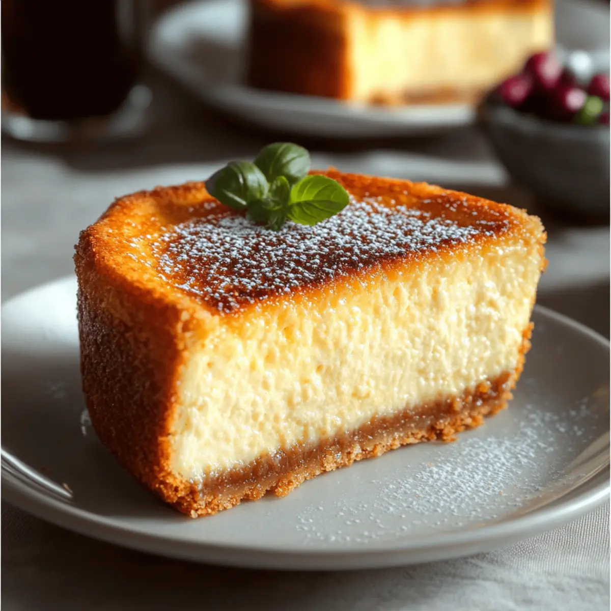 Käsekuchen im Airfryer – Ein schnelles und leckeres Rezept für alle Käsekuchenliebhaber - Nahaufnahme der leckeren Textur