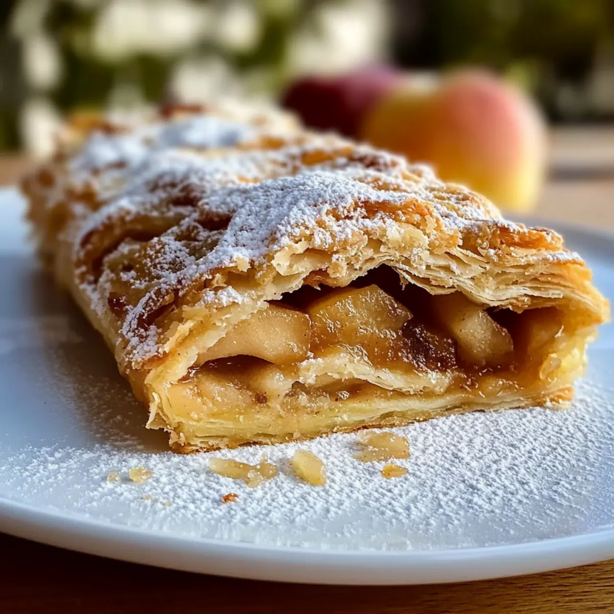 Wiener Apfelstrudel - Fertiges Gericht auf einem Teller