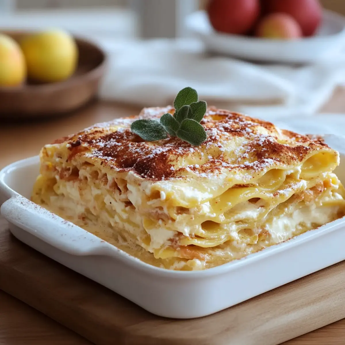 Apfellasagne rezept – Endergebnis
