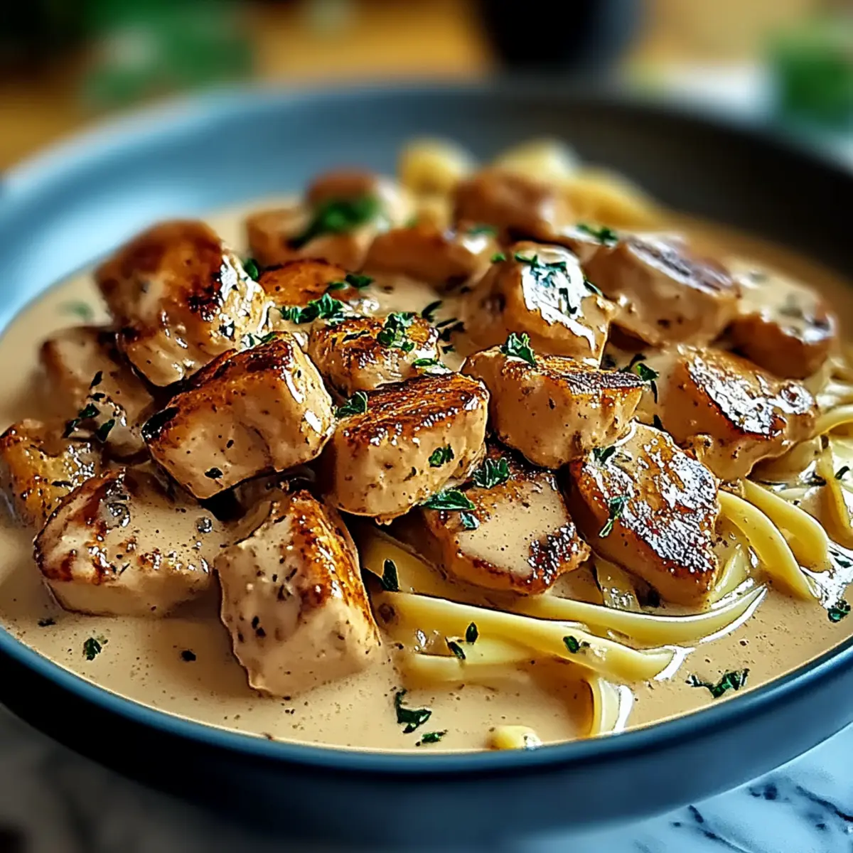Cremiges Hühnchen Stroganoff – Endergebnis