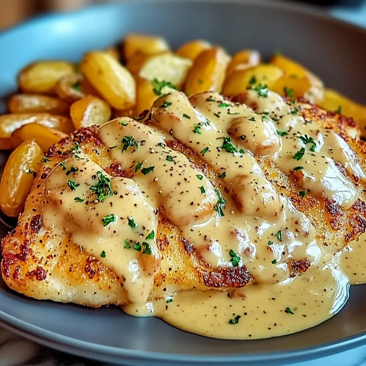 Cremiges Knoblauch-Parmesan Hähnchen – Endergebnis