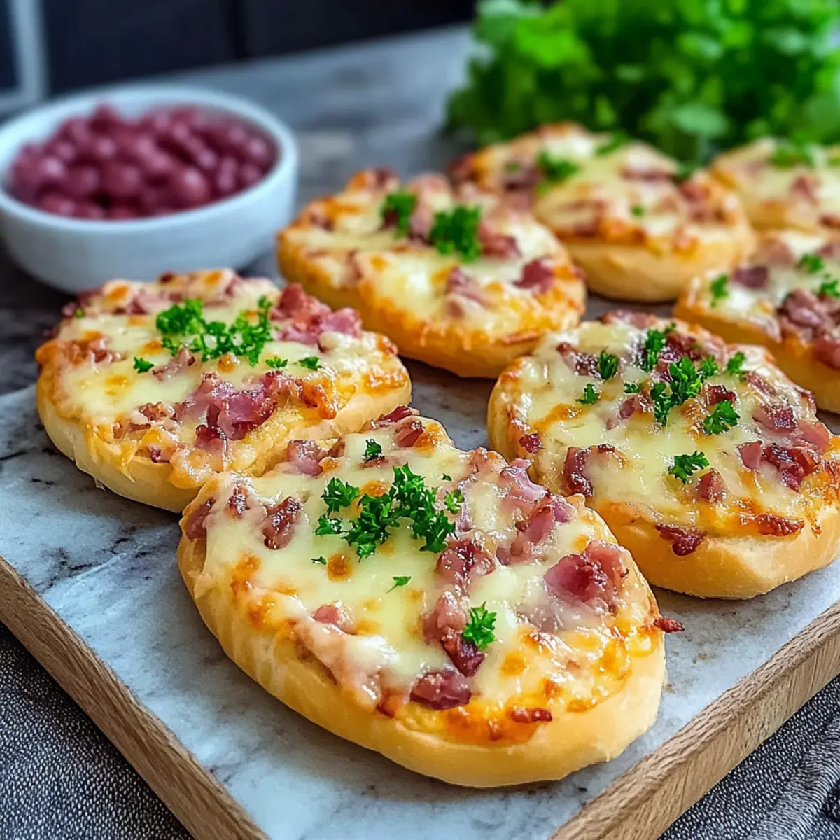 Flammkuchen Brötchen mit 5 Zutaten – Endergebnis