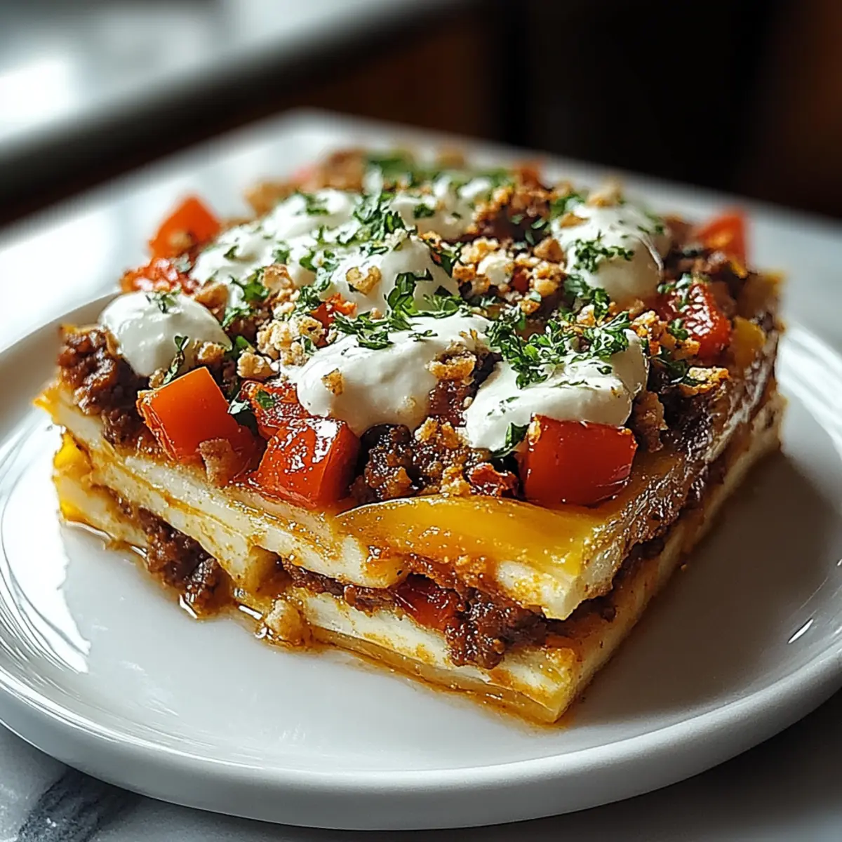 Gyrosauflauf mit Schafskäse – Zubereitung