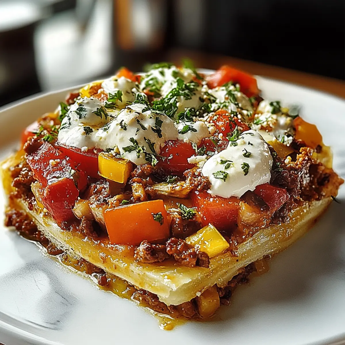 Gyrosauflauf mit Schafskäse – Endergebnis