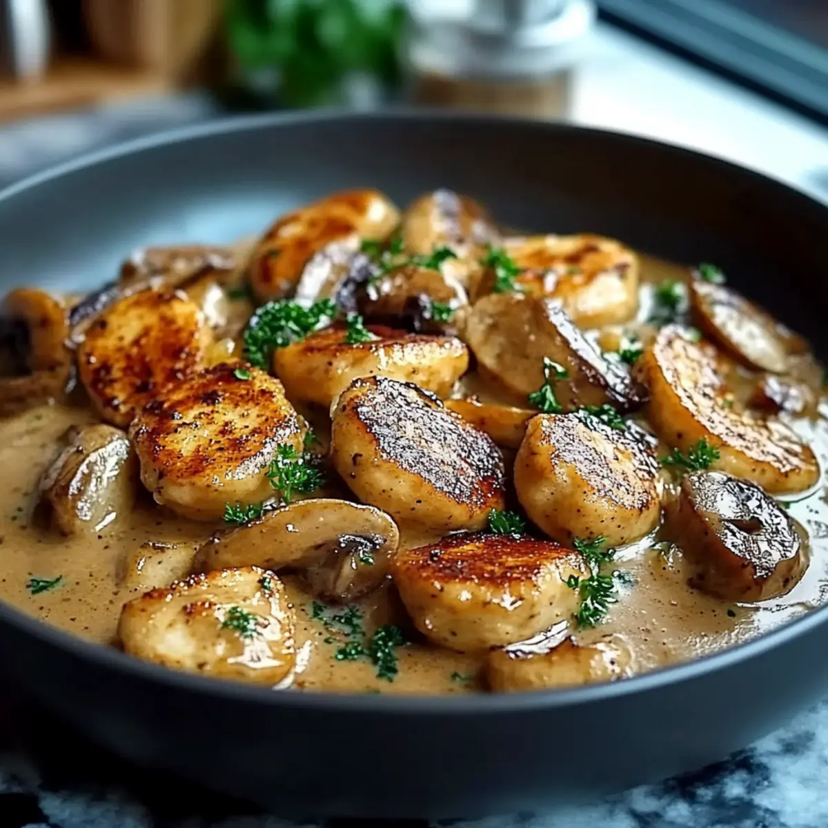 Hähnchen-Pilzpfanne schnell – Zubereitung