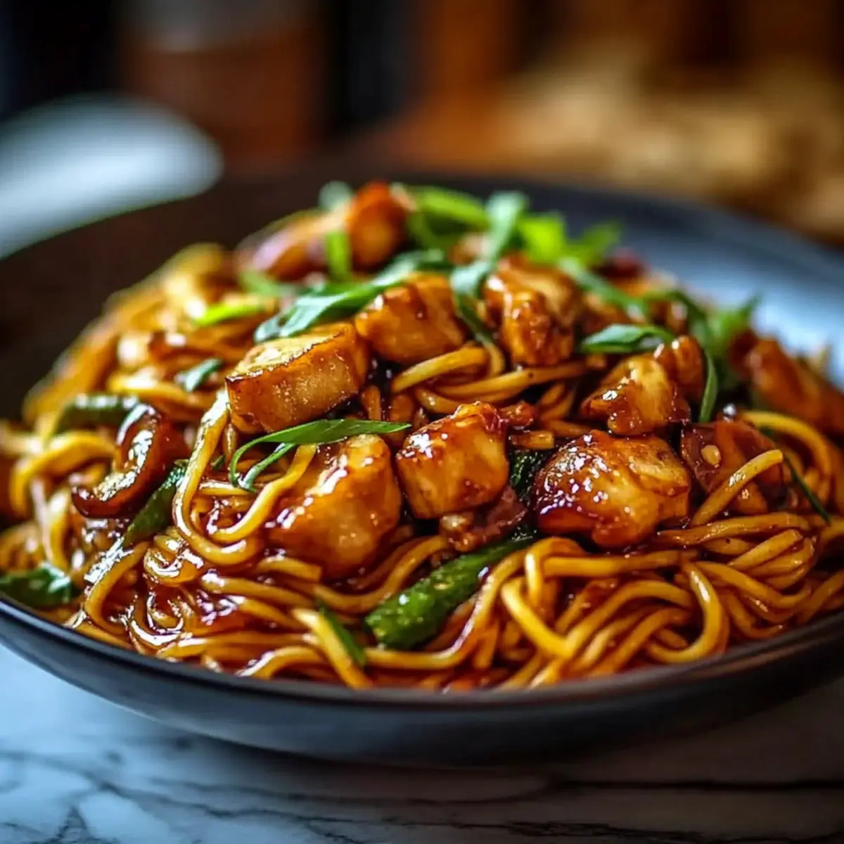 Hähnchen Teriyaki Nudeln – schnell & aromatisch
