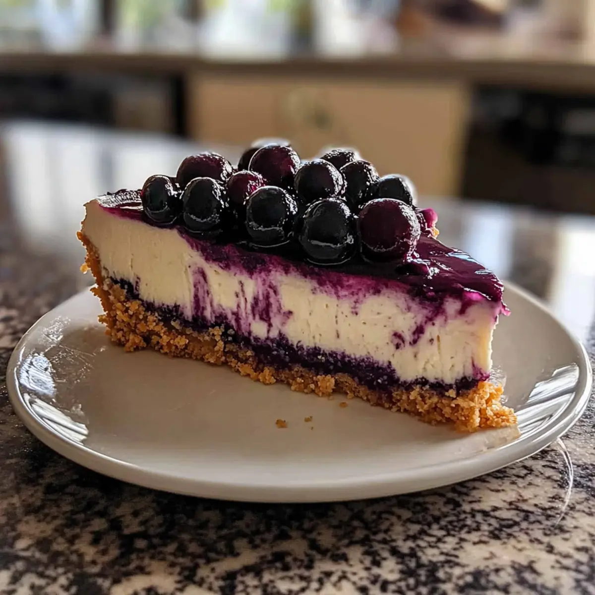 Heidelbeer-Cheesecake ohne Backen – Endergebnis