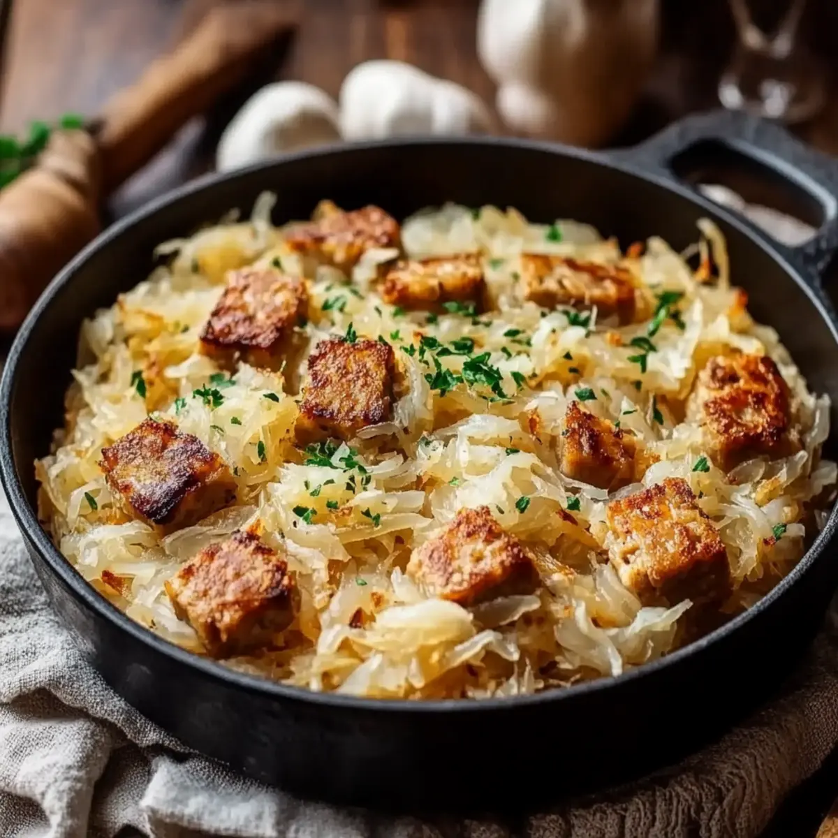 Kasslerpfanne mit Sauerkraut – Endergebnis