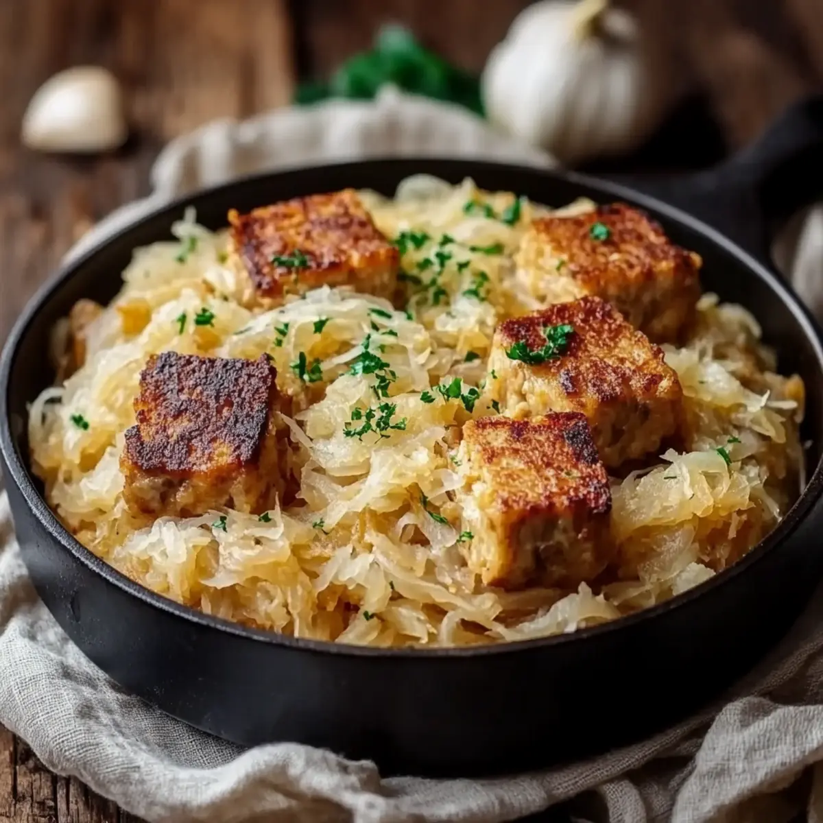 Kasslerpfanne mit Sauerkraut – Zubereitung
