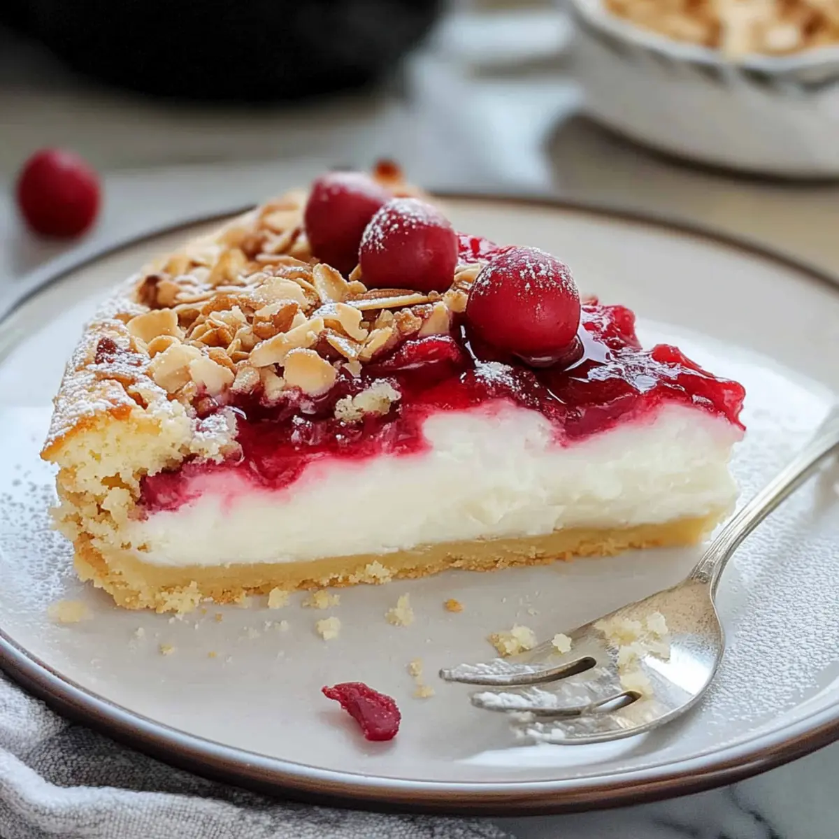 Kirsch-Joghurt-Käsekuchen mit Streuseln – Schritt 3