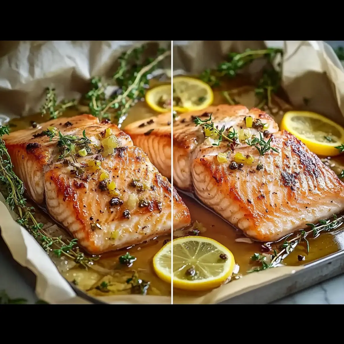 Lachs im Ofen mit Zitrone und Kräutern – Endergebnis