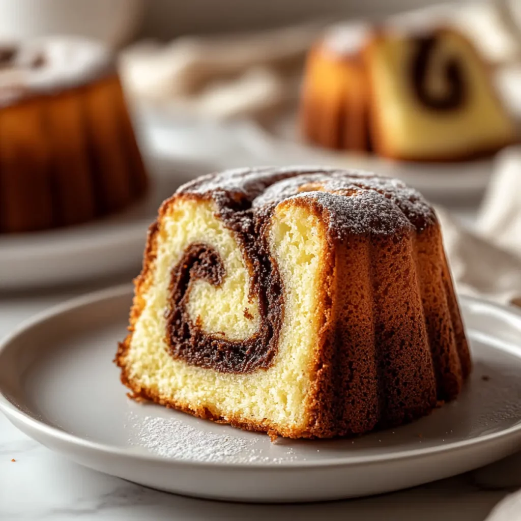 Marmorkuchen aus der Heißluftfritteuse – saftiger Mini-Kuchen im Airfryer