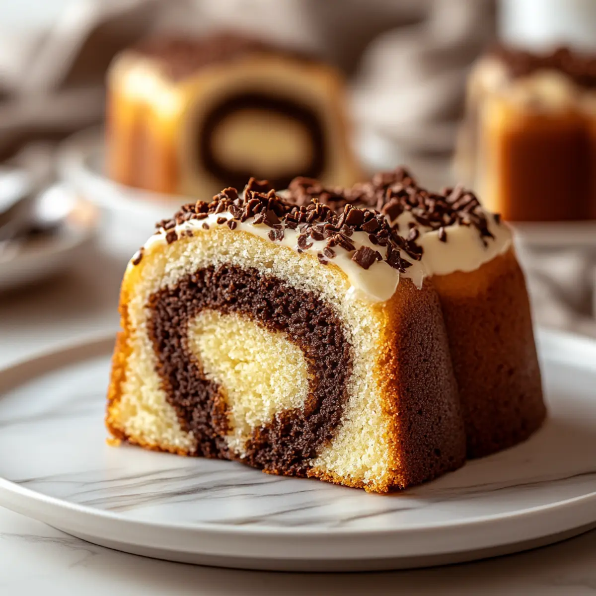 Marmorkuchen aus der Heißluftfritteuse – Endergebnis