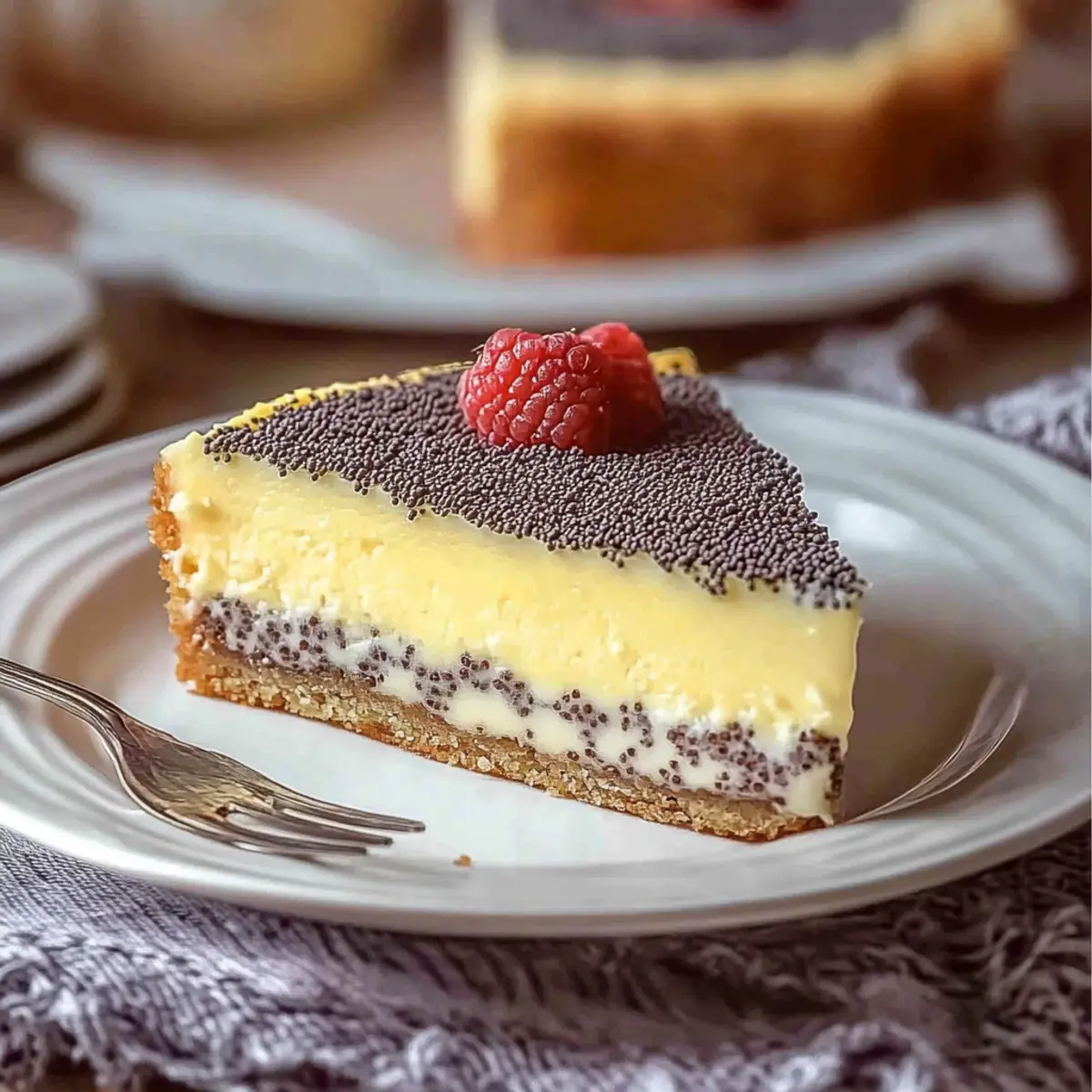 Mohnkuchen mit Pudding – Endergebnis