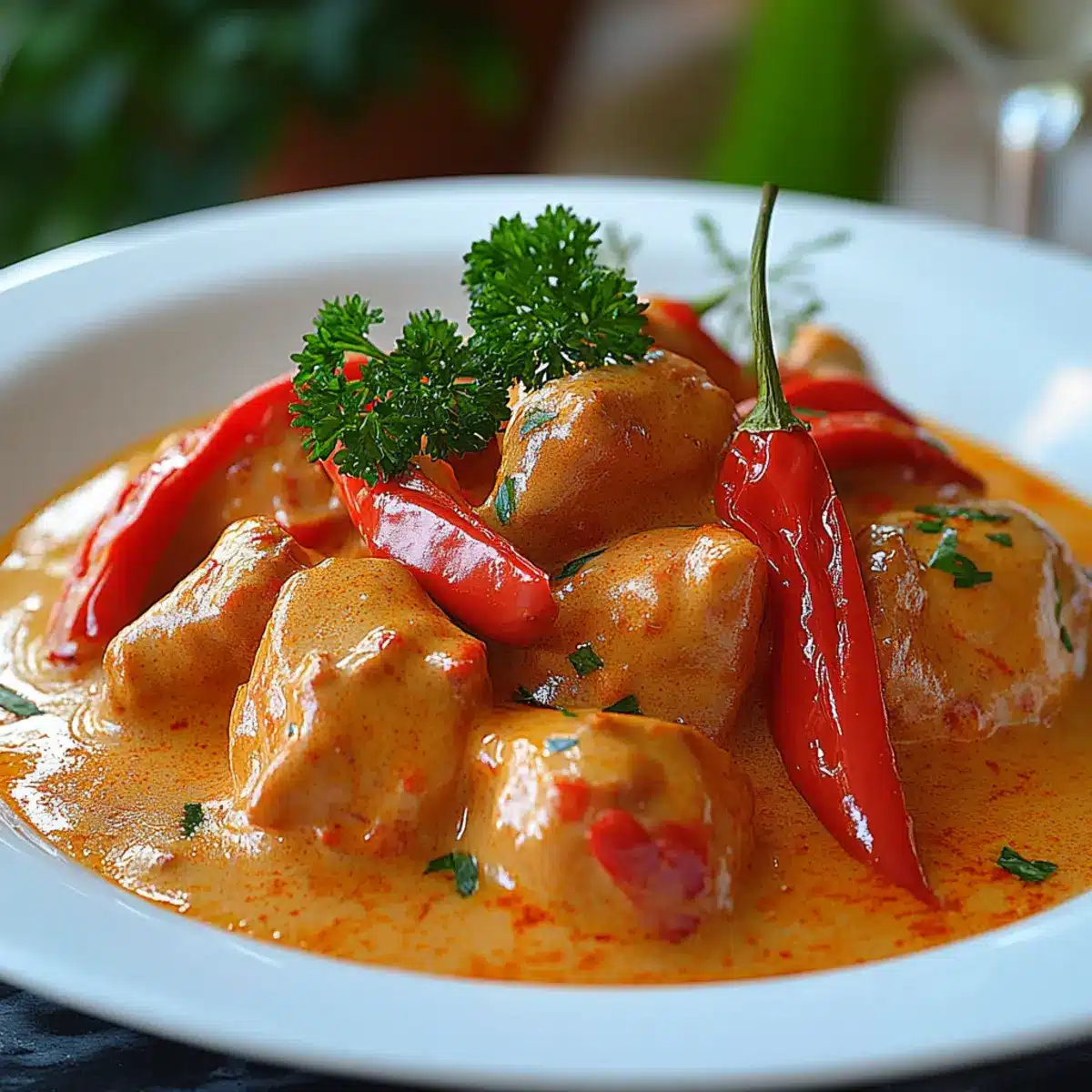 Paprika-Sahne-Hähnchen – Zubereitung
