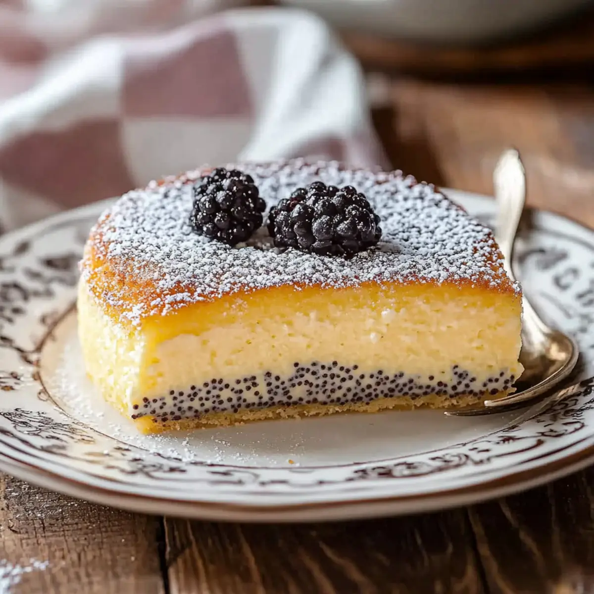 Saftiger Mohnkuchen mit Pudding & Schmand (schnelles Rezept)