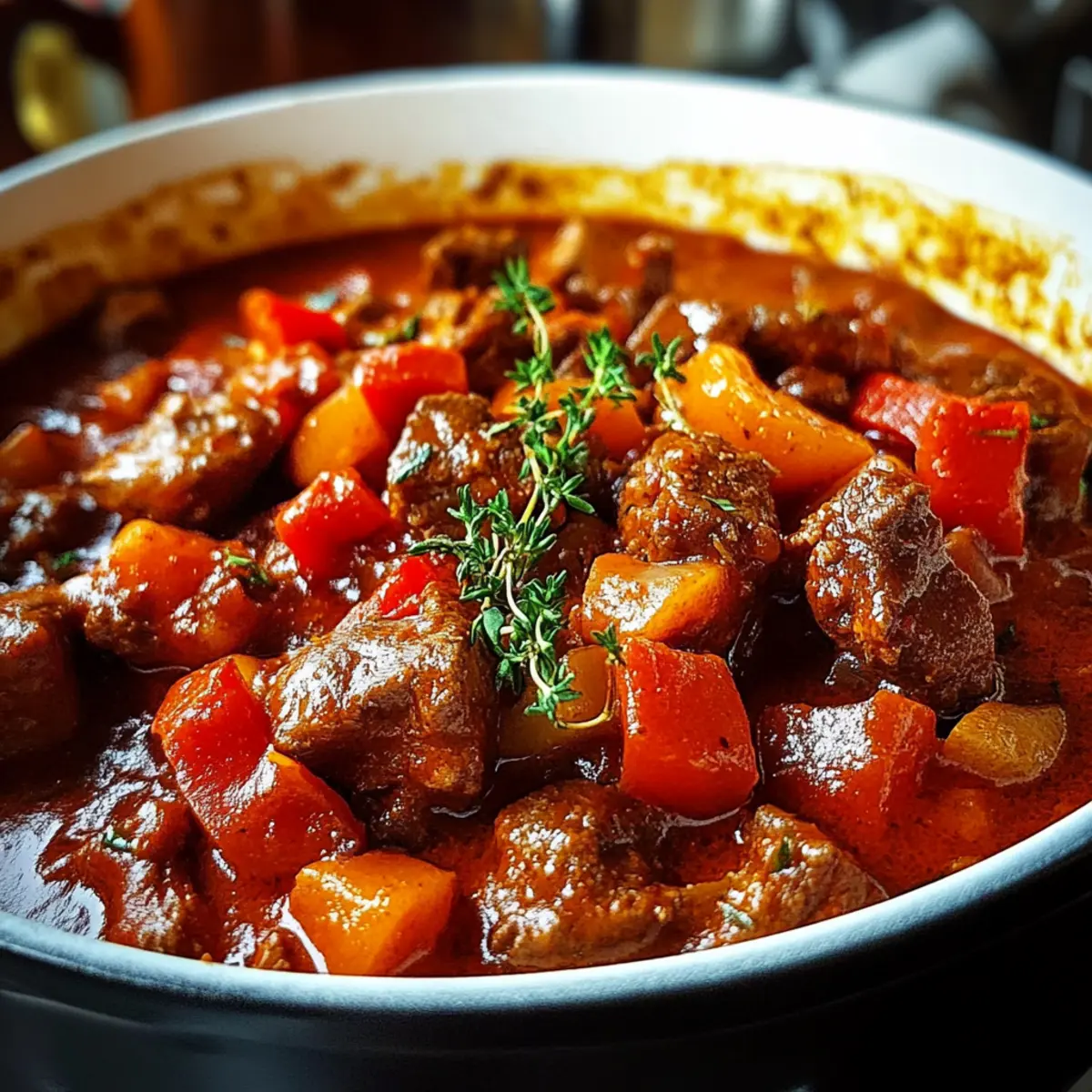 Ungarisches Paprika Gulasch – Endergebnis