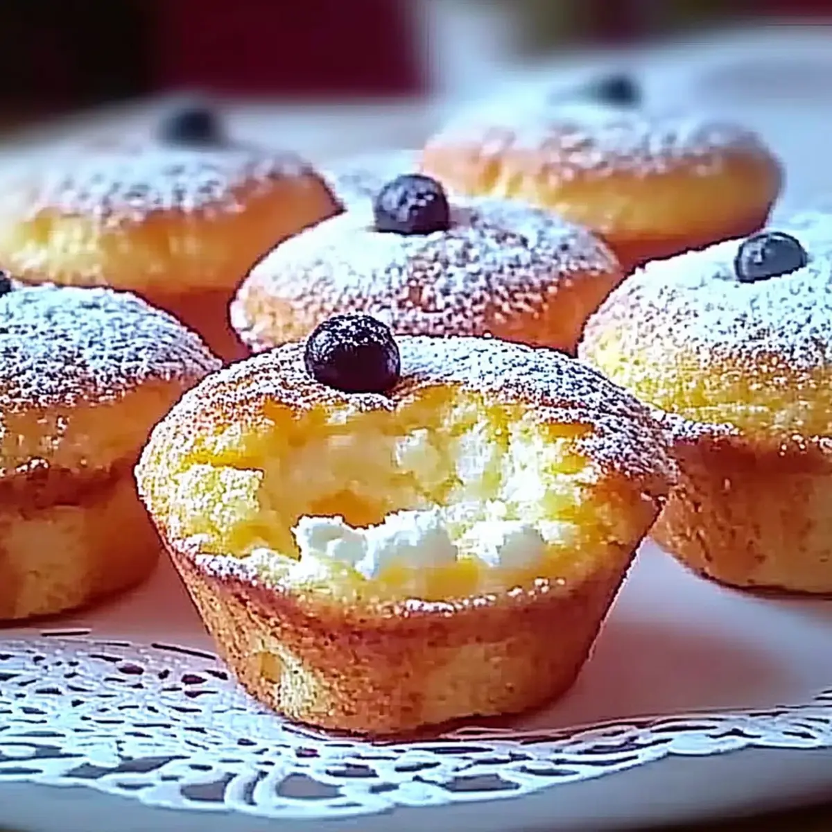 Pudding Muffins mit 450 g Quark – Einfach & Lecker - Nahaufnahme der leckeren Textur